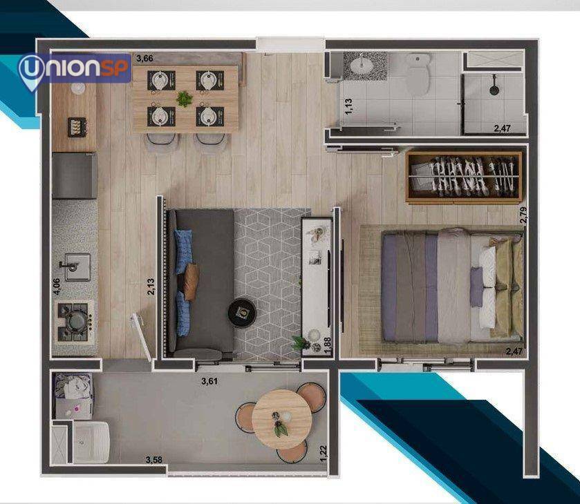 Apartamento à venda com 2 quartos, 40m² - Foto 11