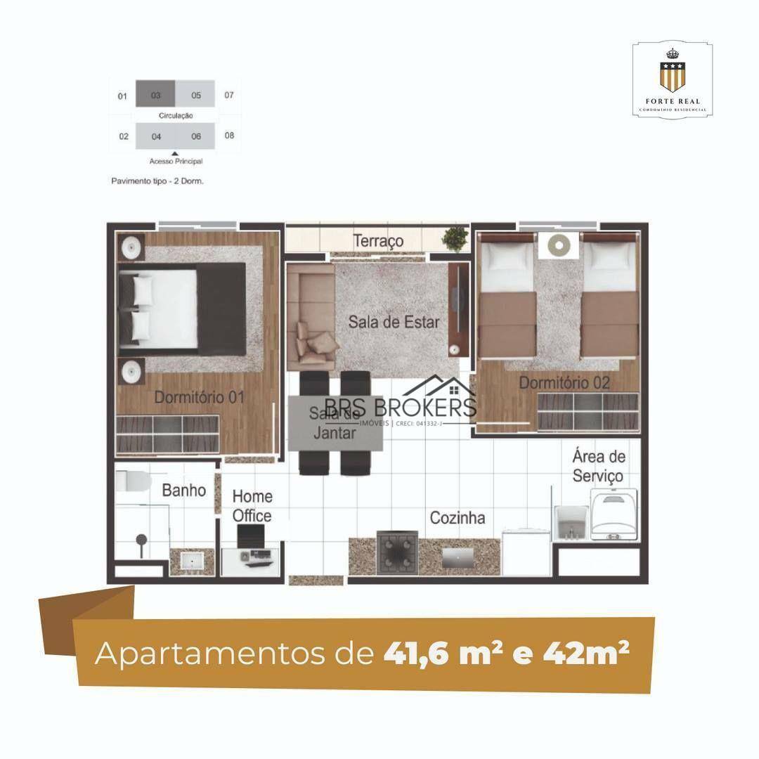 Apartamento à venda com 2 quartos, 42m² - Foto 16