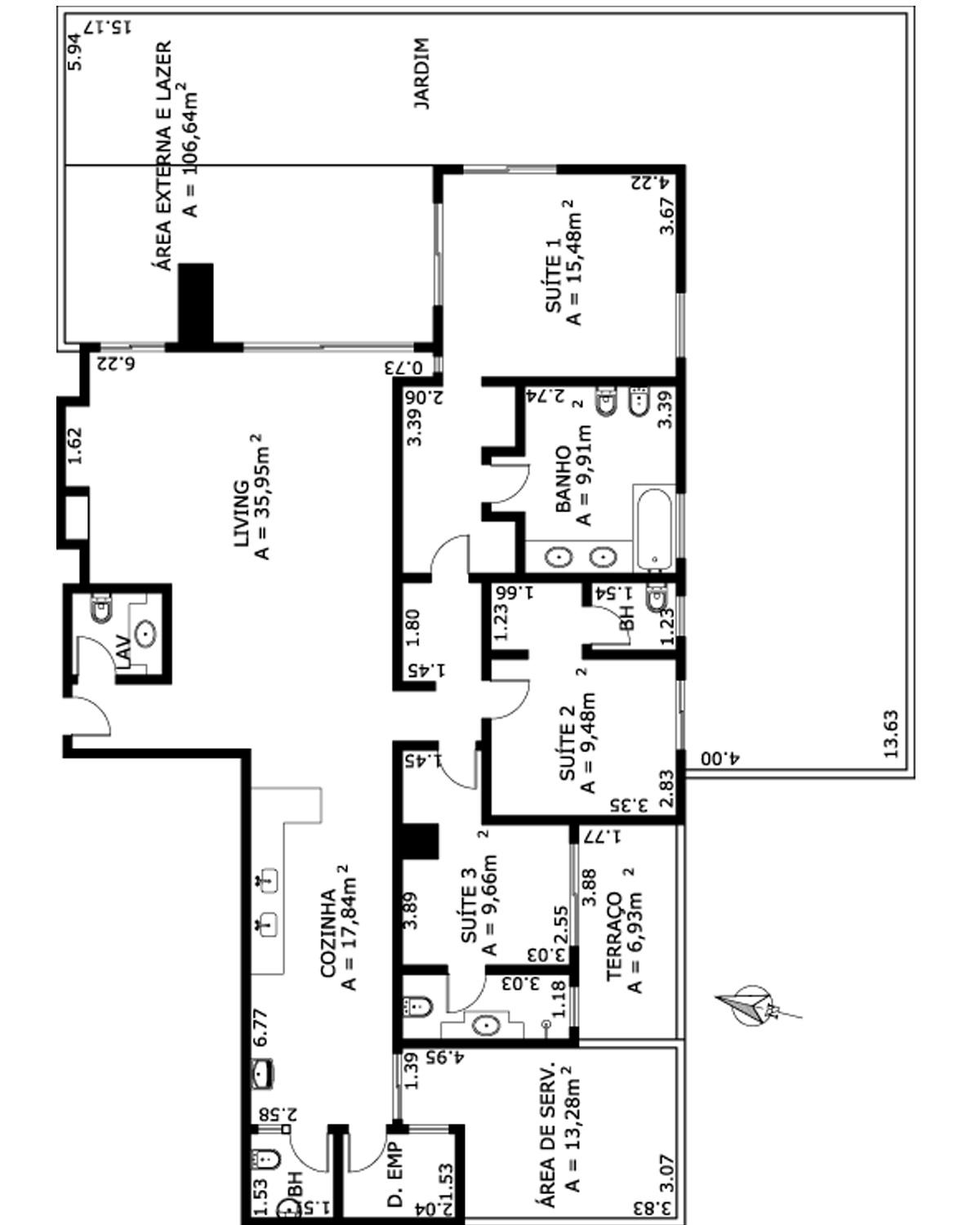 Apartamento à venda com 3 quartos, 121m² - Foto 6