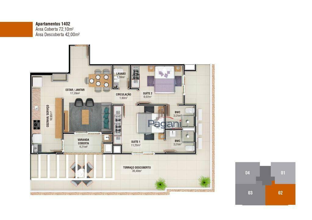 Apartamento à venda com 3 quartos, 93m² - Foto 7