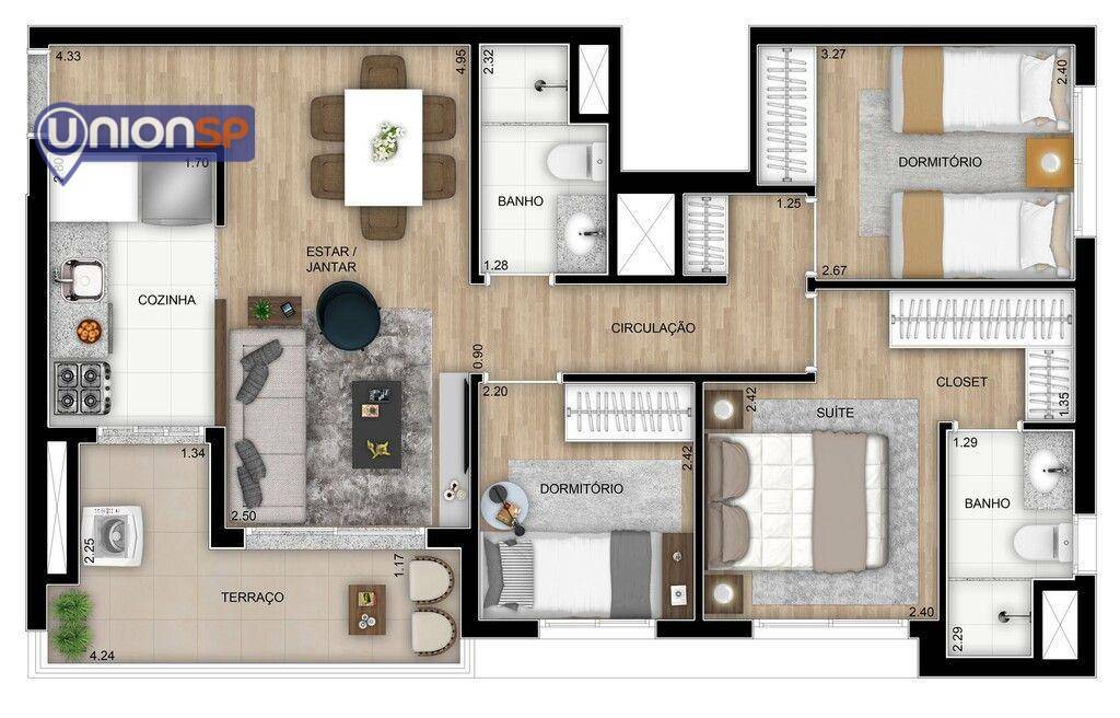 Apartamento à venda com 3 quartos, 68m² - Foto 20