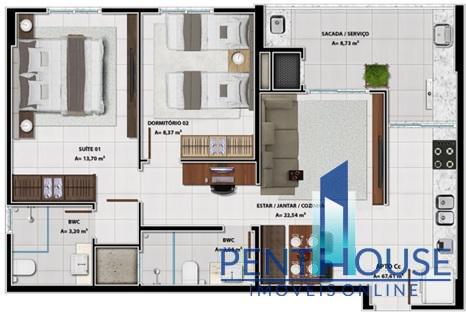 Apartamento à venda com 2 quartos, 64m² - Foto 30