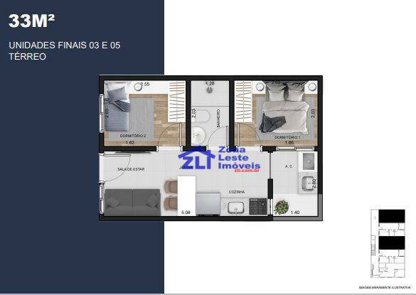 Apartamento à venda com 2 quartos, 33m² - Foto 11