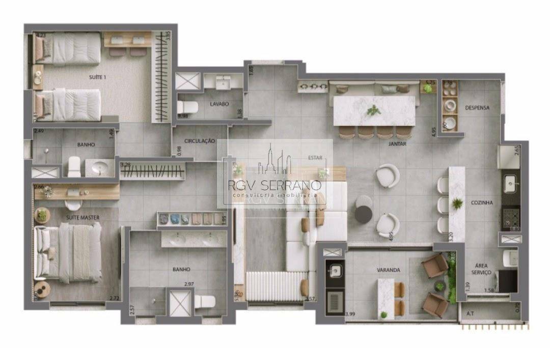 Apartamento à venda com 3 quartos, 120m² - Foto 5