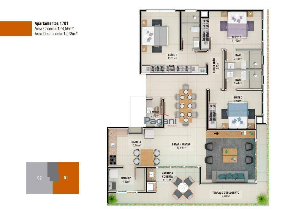 Apartamento à venda com 3 quartos, 93m² - Foto 14