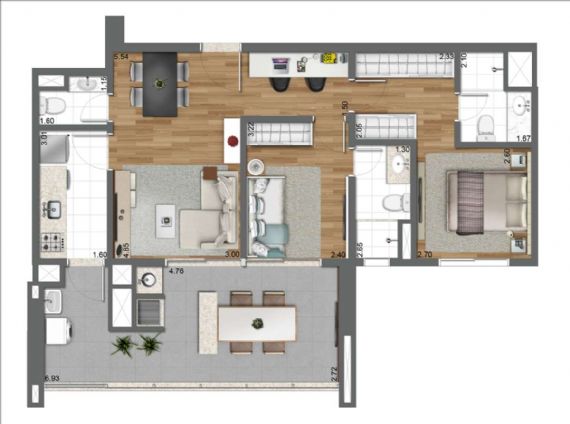 Apartamento à venda com 2 quartos, 83m² - Foto 4