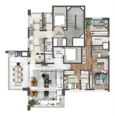 Apartamento à venda com 3 quartos, 152m² - Foto 9