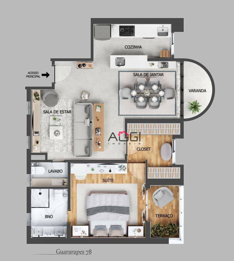 Apartamento à venda com 2 quartos, 80m² - Foto 10