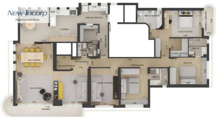 Apartamento à venda com 3 quartos, 198m² - Foto 32