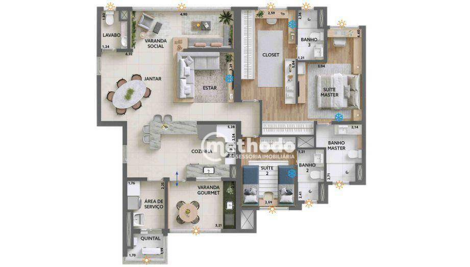 Apartamento à venda com 3 quartos, 127m² - Foto 20