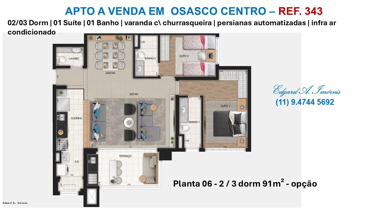 Apartamento à venda com 2 quartos, 91m² - Foto 1