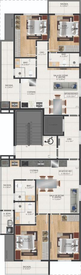 Apartamento à venda com 2 quartos, 64m² - Foto 9