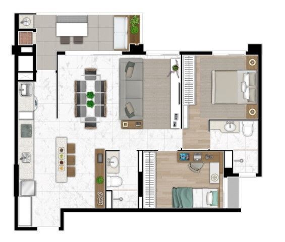 Apartamento à venda com 2 quartos, 63m² - Foto 40