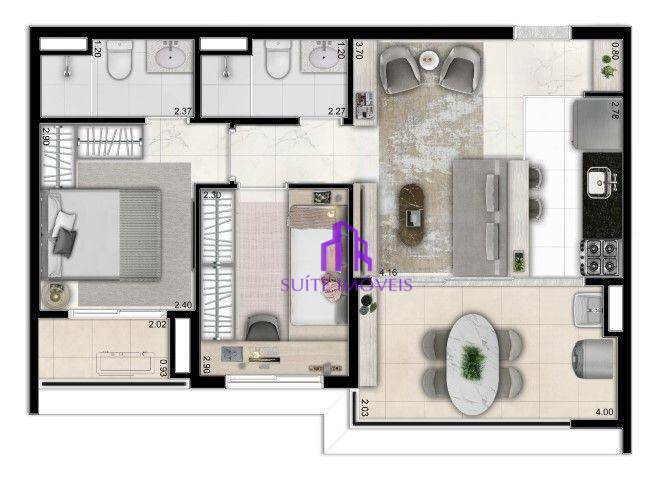 Apartamento à venda com 2 quartos, 54m² - Foto 22