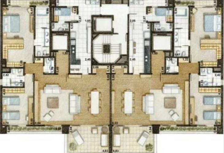 Apartamento à venda com 3 quartos, 200m² - Foto 2