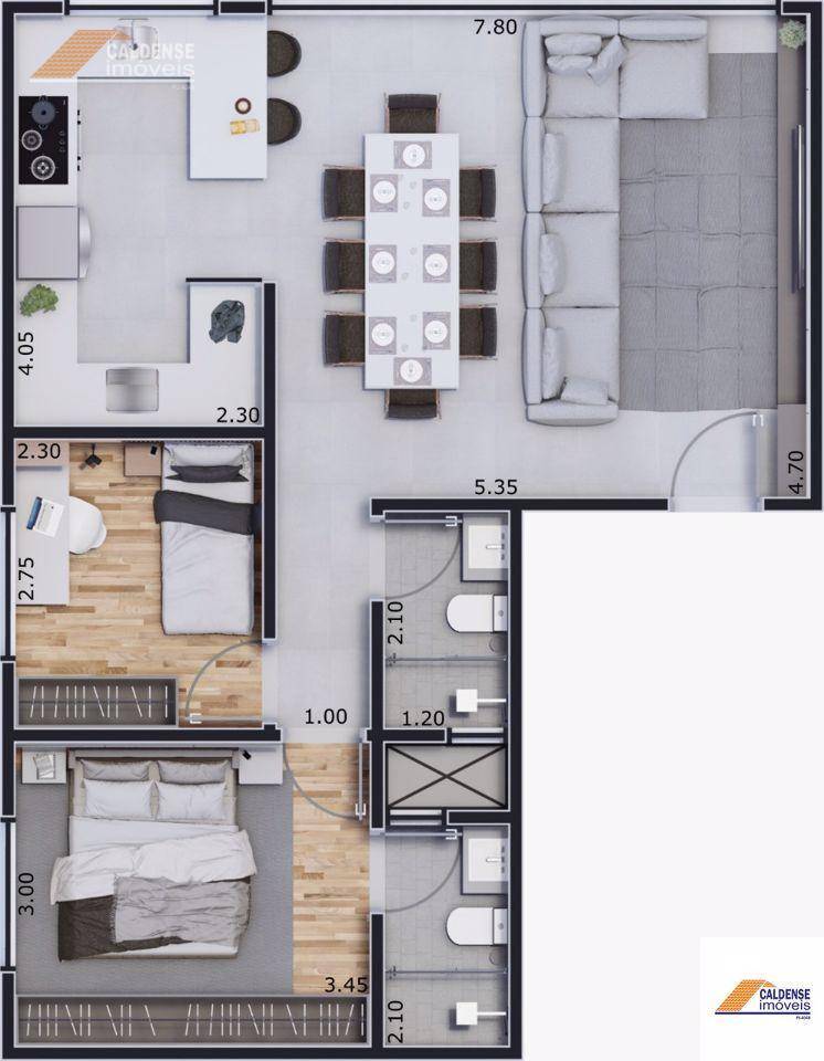 Apartamento, 2 quartos, 67 m² - Foto 4