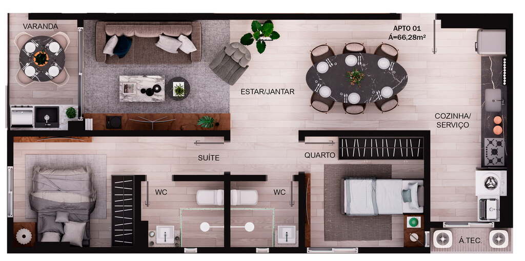 Apartamento à venda com 2 quartos, 69m² - Foto 24