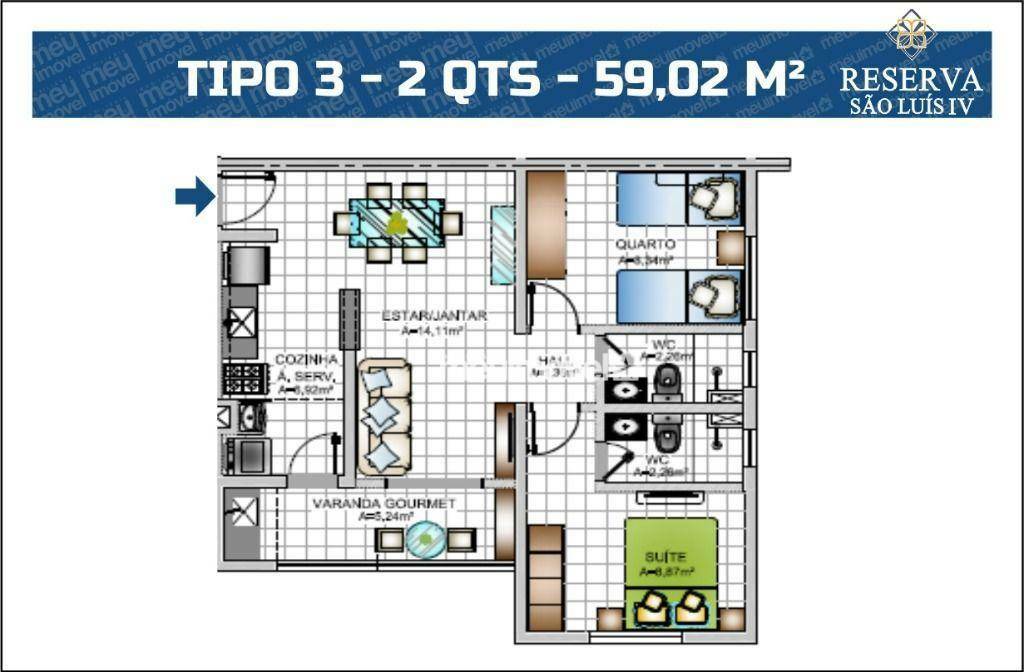 Apartamento Lançamentos com 2 quartos, 51m² - Foto 18