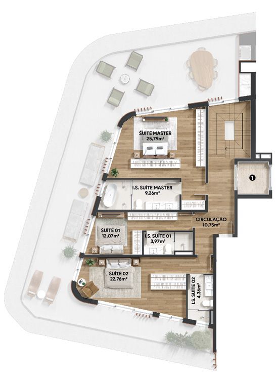 Apartamento à venda com 3 quartos, 208m² - Foto 45