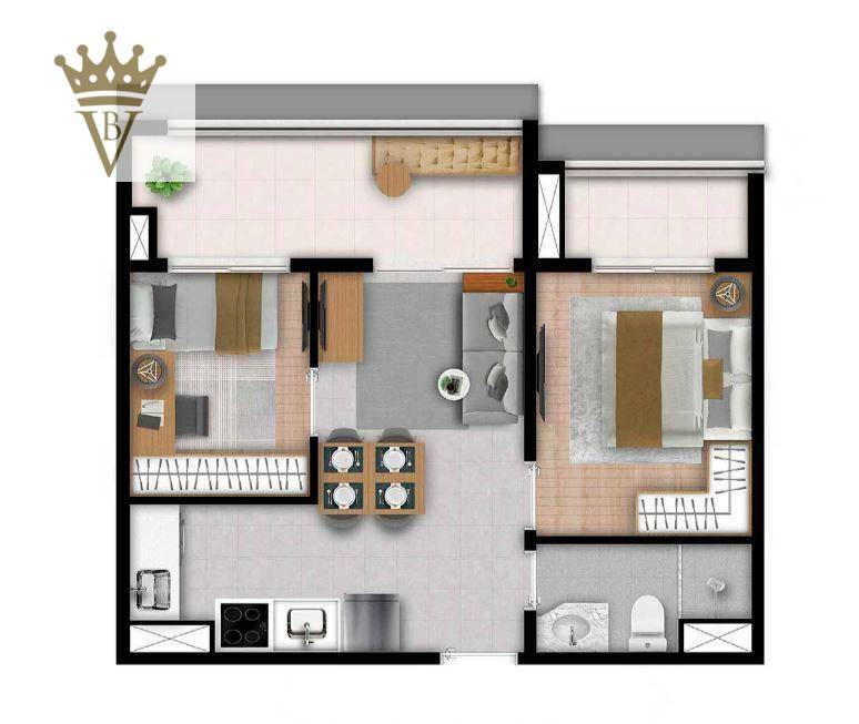 Apartamento à venda com 2 quartos, 42m² - Foto 10