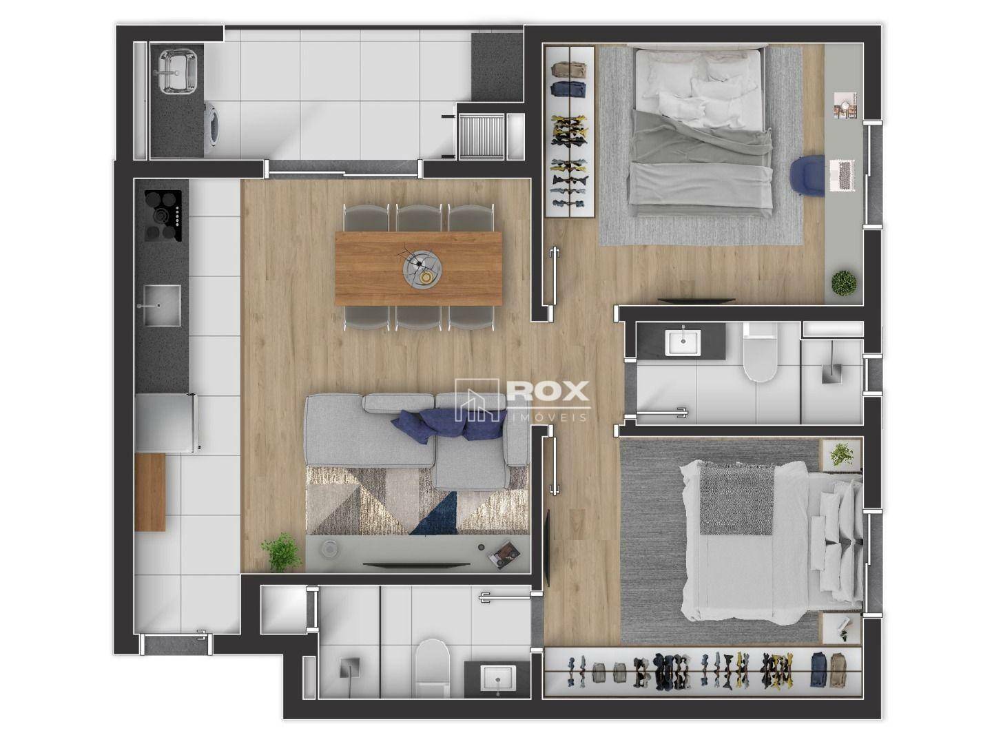 Apartamento à venda com 2 quartos, 62m² - Foto 3