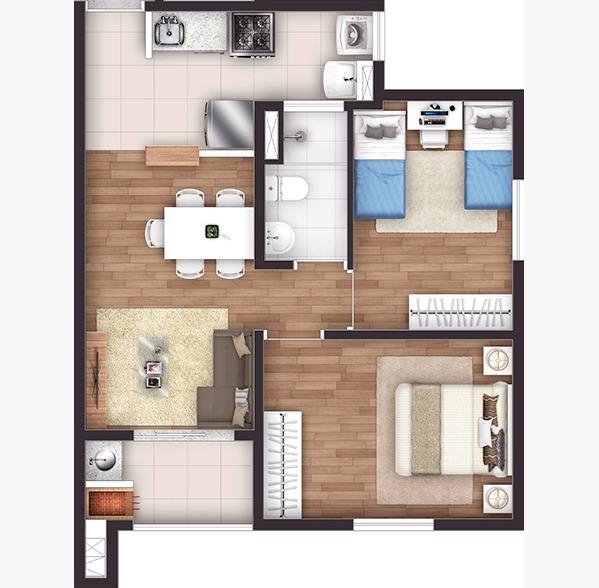 Apartamento à venda com 2 quartos, 50m² - Foto 8