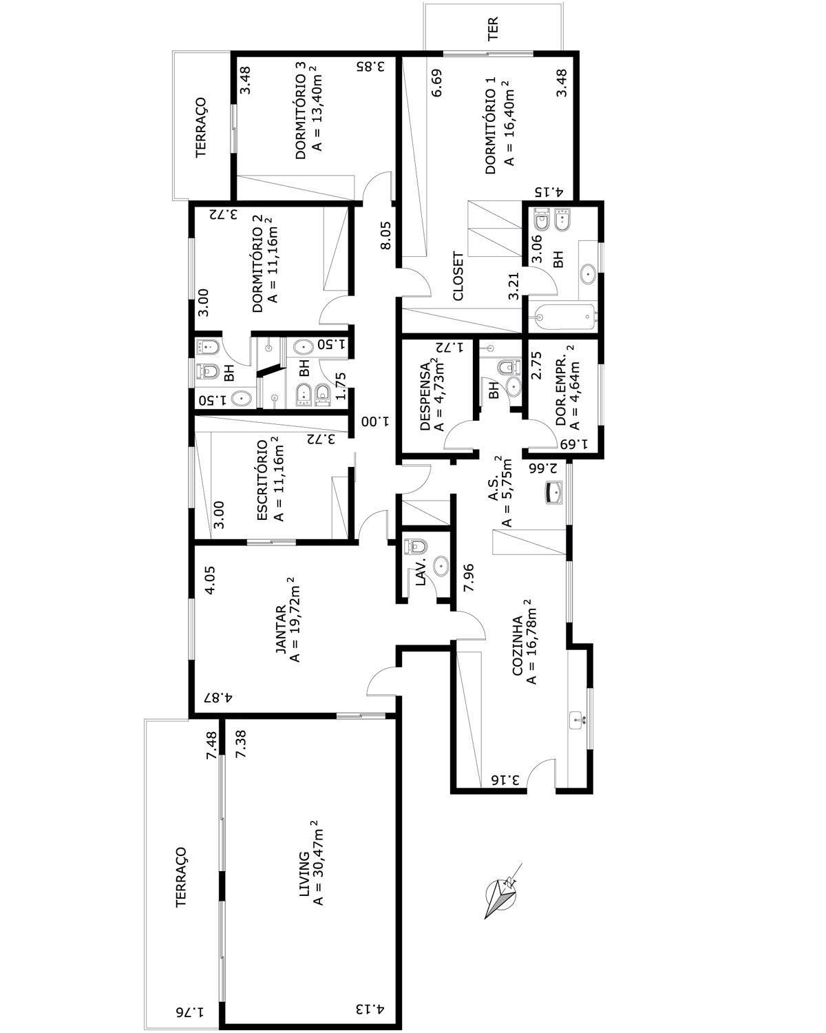 Apartamento à venda com 4 quartos, 220m² - Foto 4