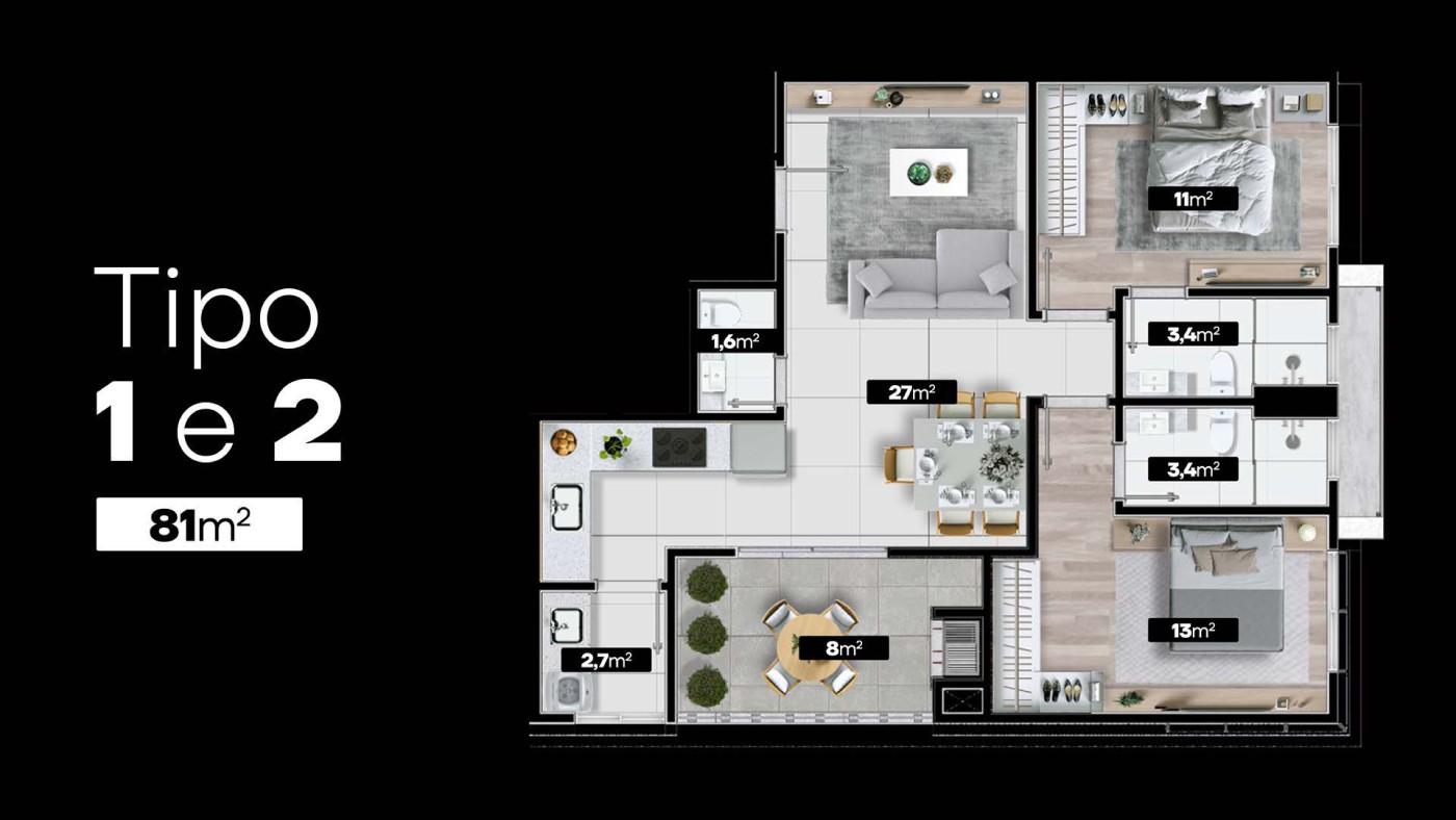 Apartamento à venda com 2 quartos, 72m² - Foto 4