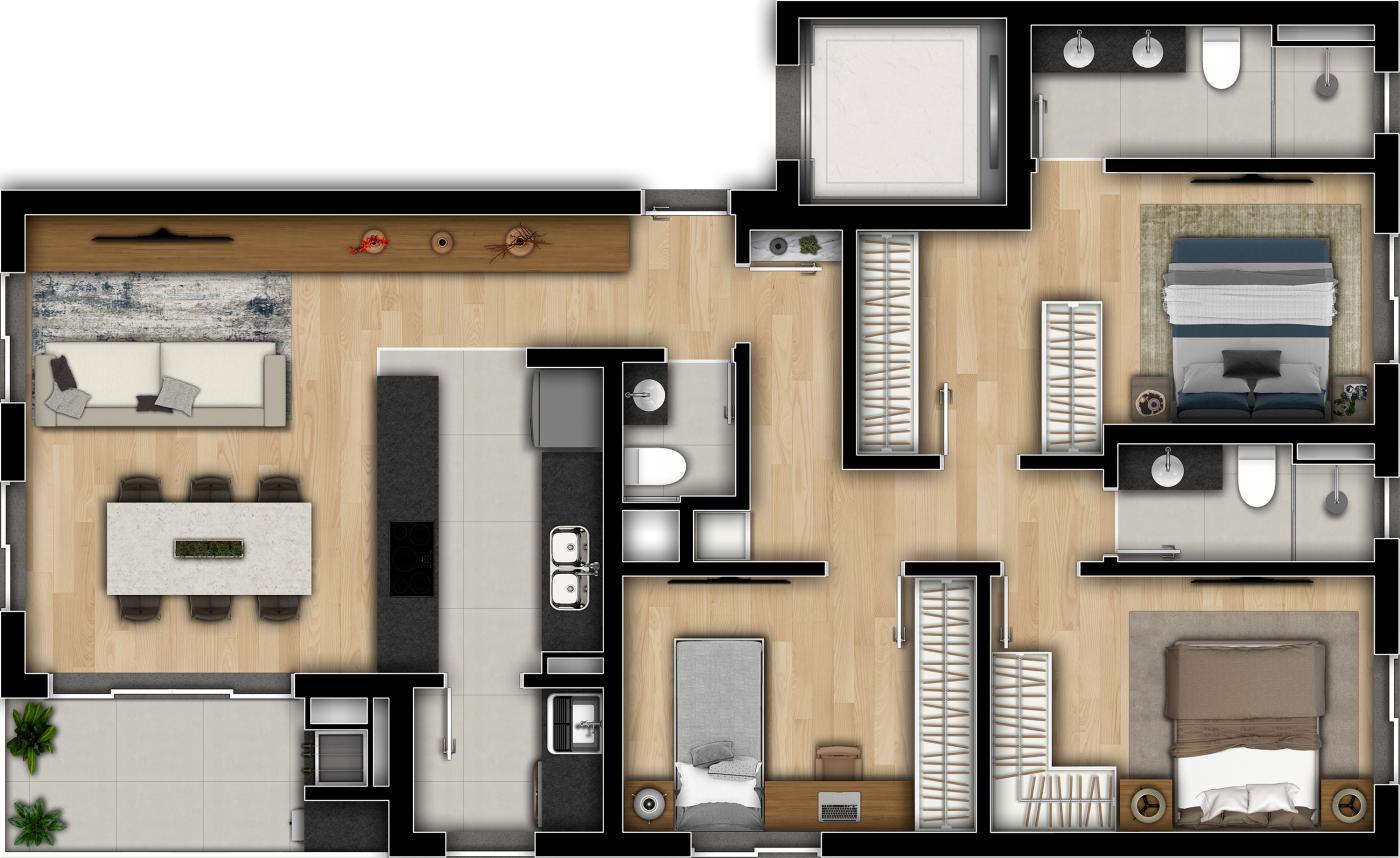 Apartamento à venda com 3 quartos, 87m² - Foto 33