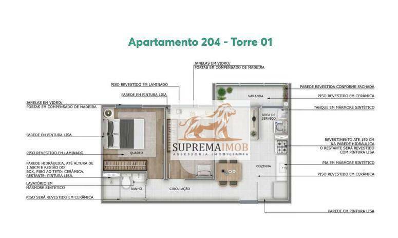 Apartamento à venda com 2 quartos, 43m² - Foto 15