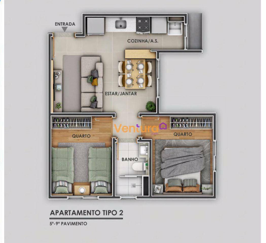 Apartamento à venda com 2 quartos - Foto 10