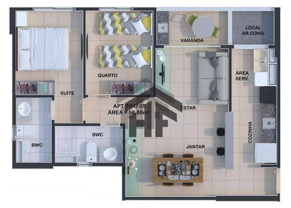 Apartamento à venda com 2 quartos, 61m² - Foto 20