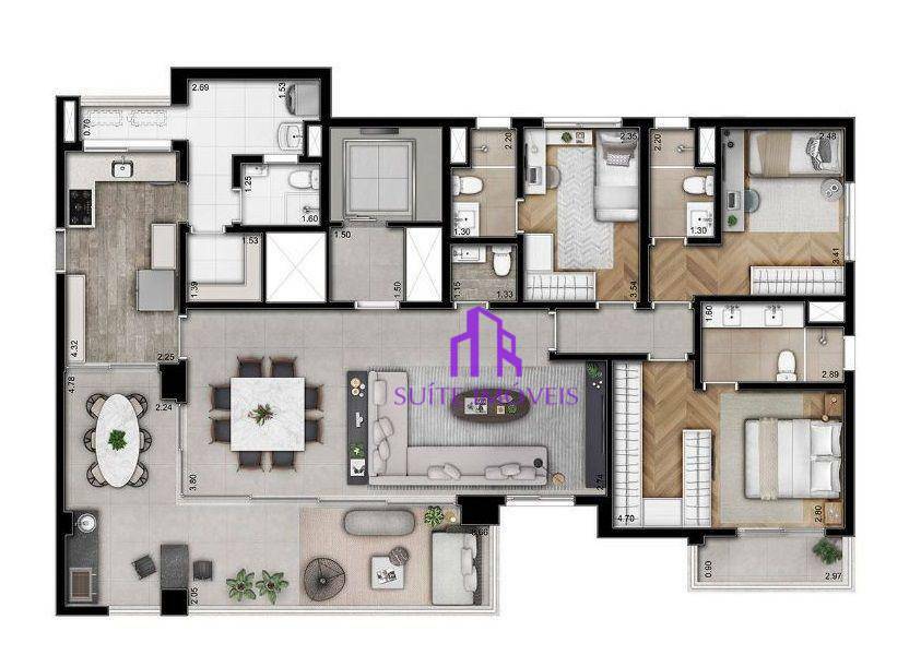 Apartamento à venda com 3 quartos, 127m² - Foto 31