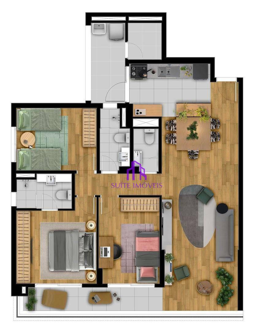 Apartamento à venda com 3 quartos, 130m² - Foto 50