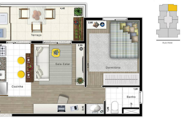 Apartamento à venda com 1 quarto, 38m² - Foto 9