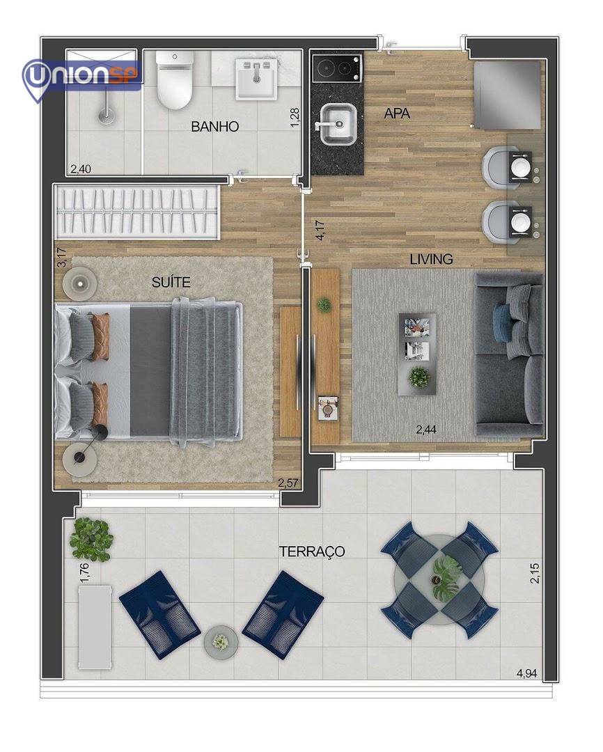 Apartamento à venda com 1 quarto, 32m² - Foto 73