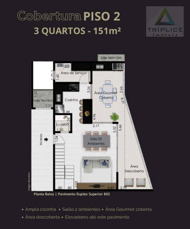 Cobertura, 3 quartos, 151 m² - Foto 4