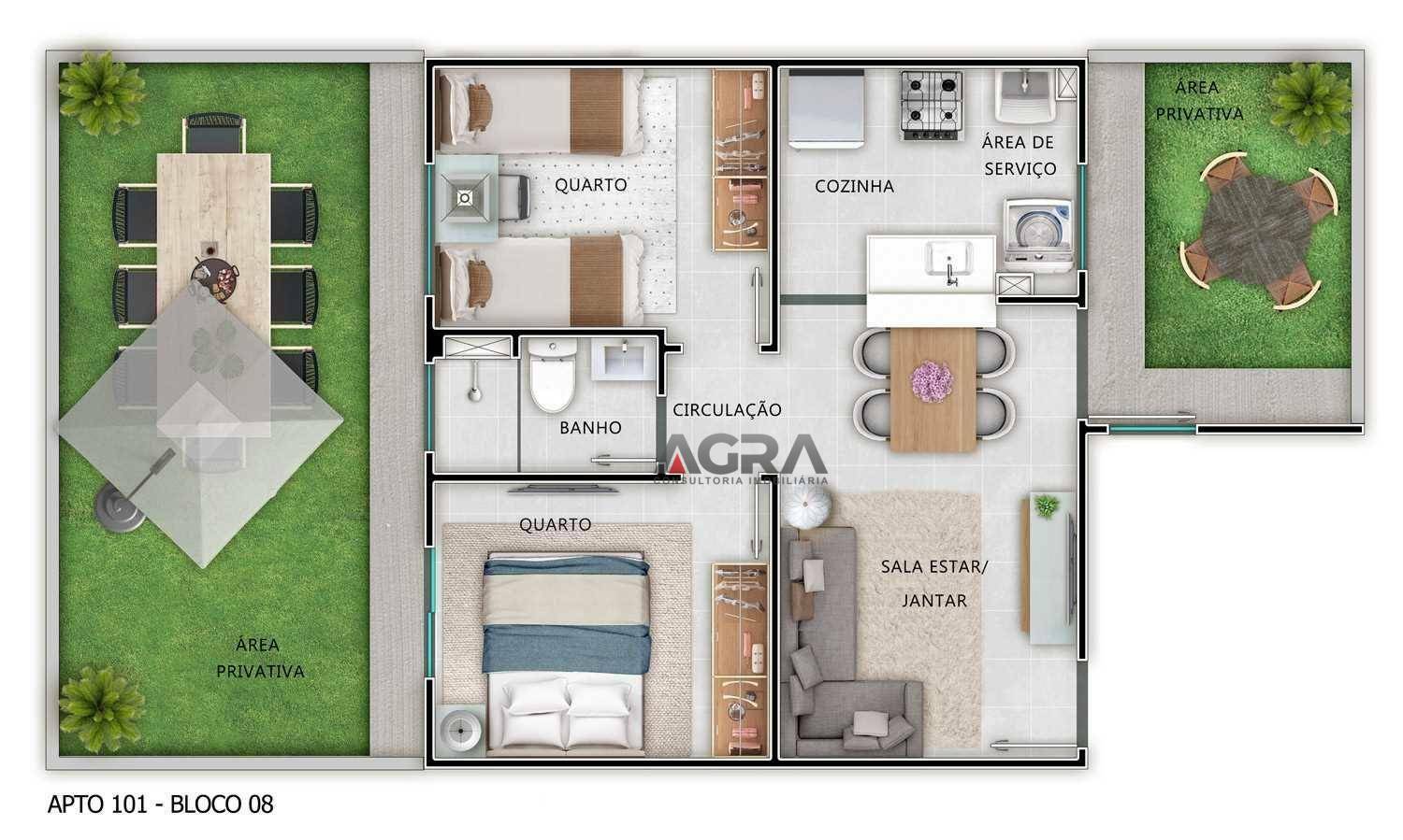 Apartamento à venda com 2 quartos, 44m² - Foto 8