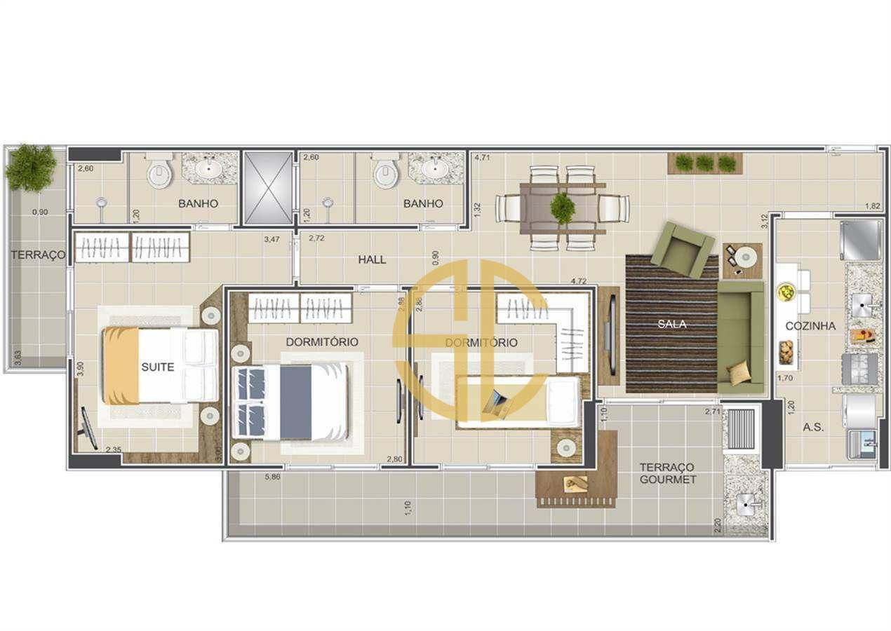 Apartamento à venda com 3 quartos, 88m² - Foto 13