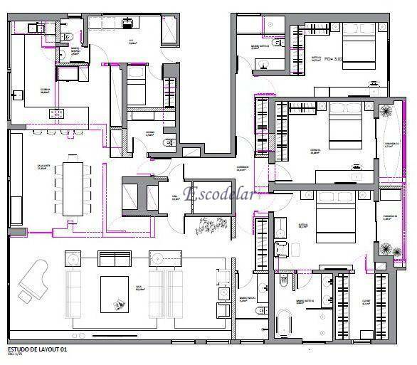 Apartamento à venda com 3 quartos, 289m² - Foto 10