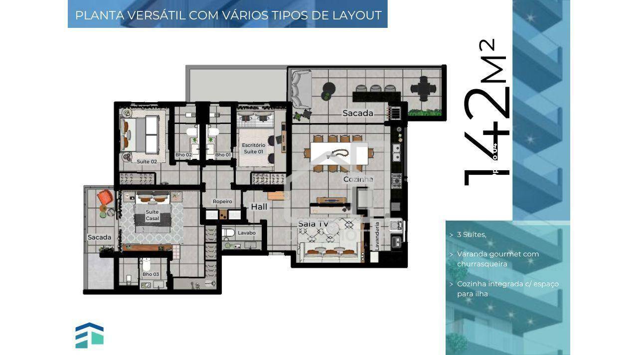 Apartamento à venda com 3 quartos, 142m² - Foto 32