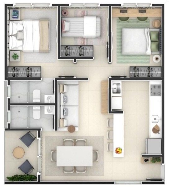 Apartamento à venda com 2 quartos, 54m² - Foto 4