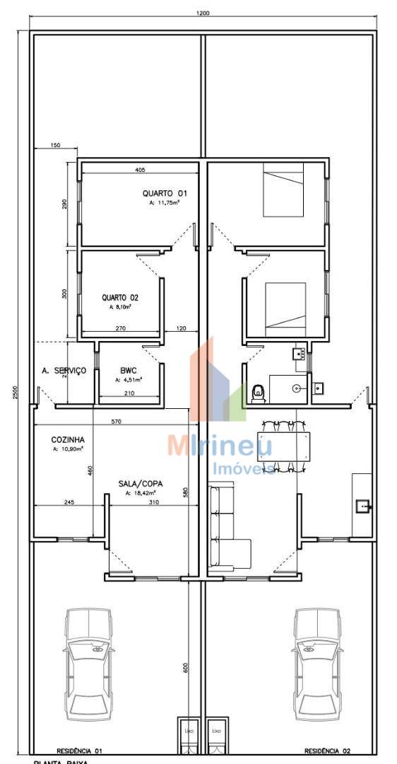 Casa, 2 quartos, 63 m² - Foto 2