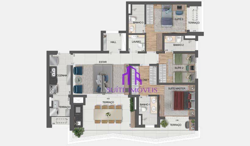 Apartamento à venda com 3 quartos, 120m² - Foto 31