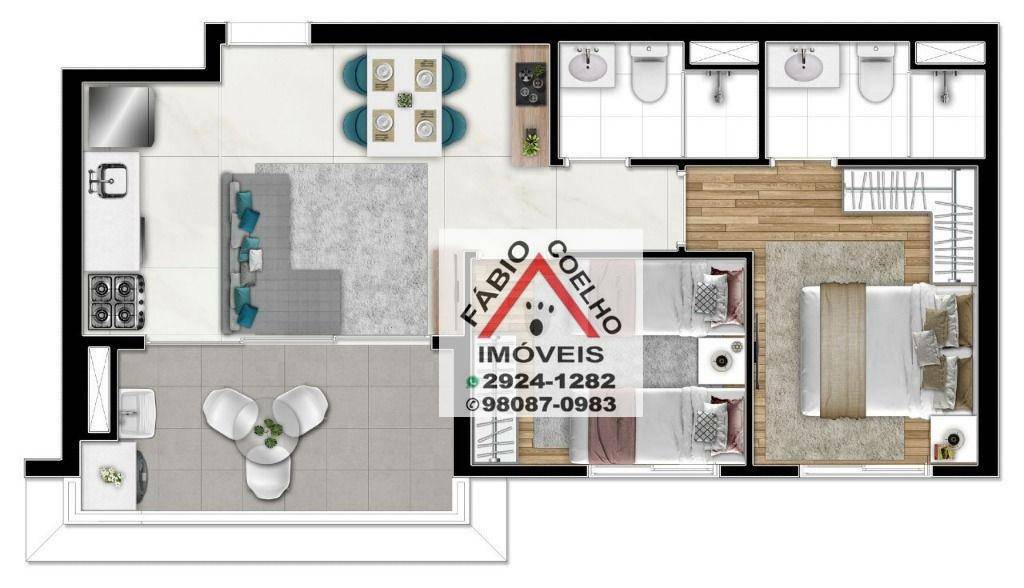 Apartamento à venda com 2 quartos, 50m² - Foto 21