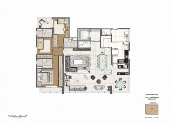 Apartamento à venda com 3 quartos, 184m² - Foto 13