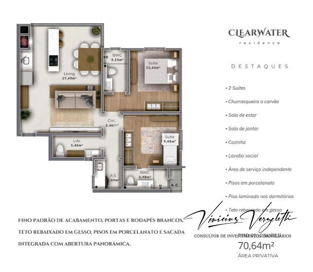 Apartamento à venda com 2 quartos, 71m² - Foto 9