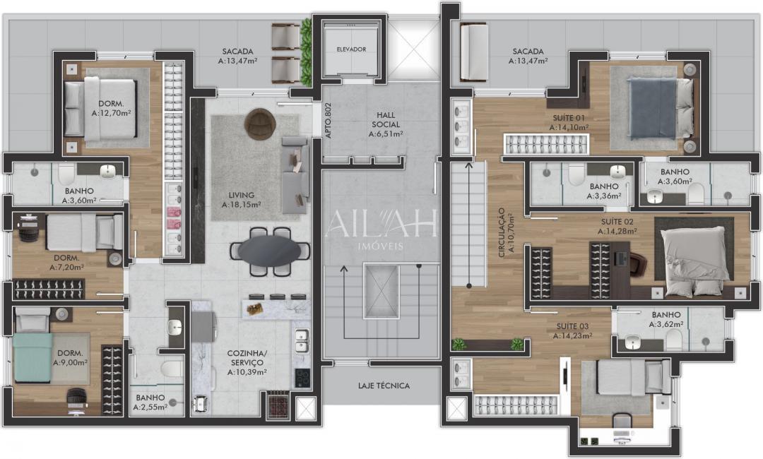 Apartamento à venda com 3 quartos, 92m² - Foto 2