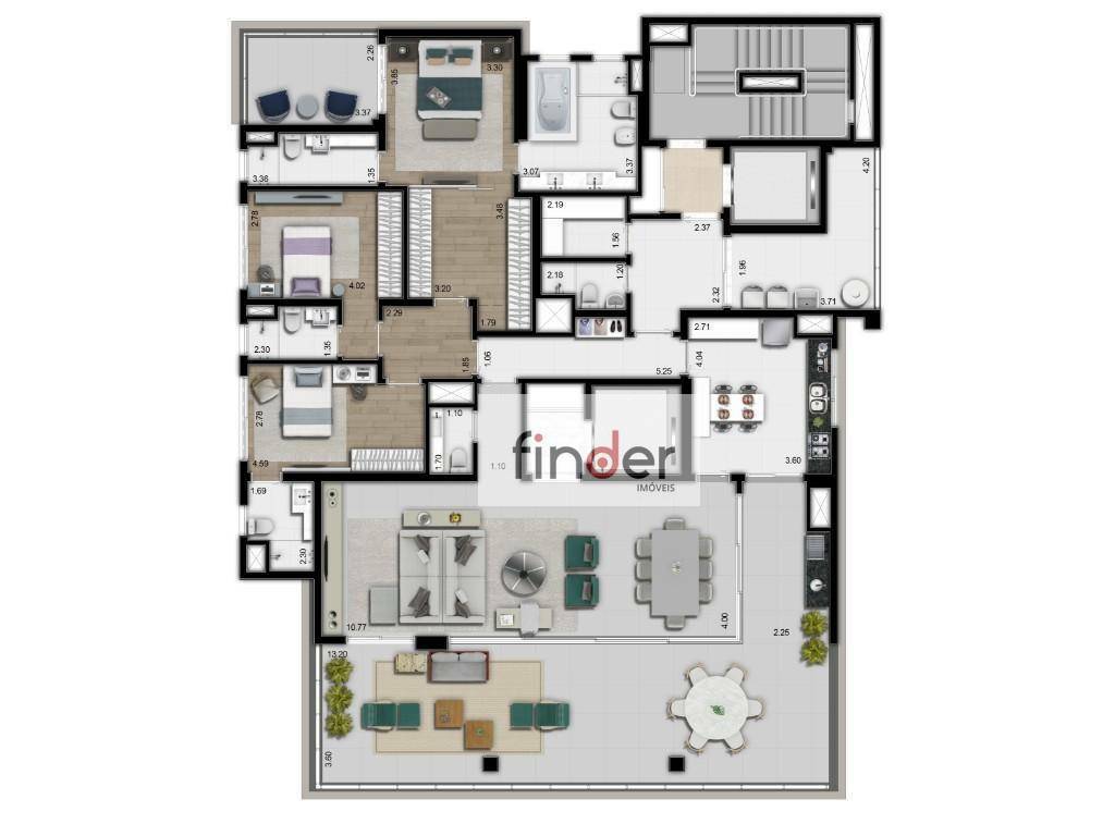 Apartamento à venda com 3 quartos, 270m² - Foto 53