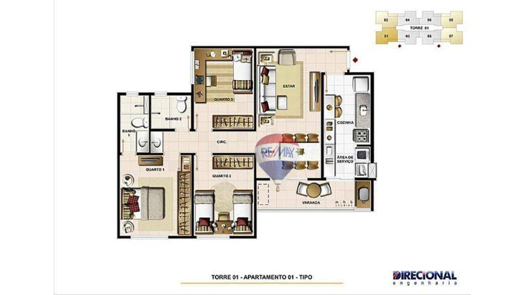 Apartamento à venda com 3 quartos, 81m² - Foto 31